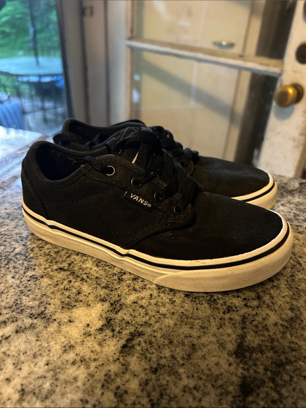 Vans Black and White Low-Top Canvas Sneakers NWOT